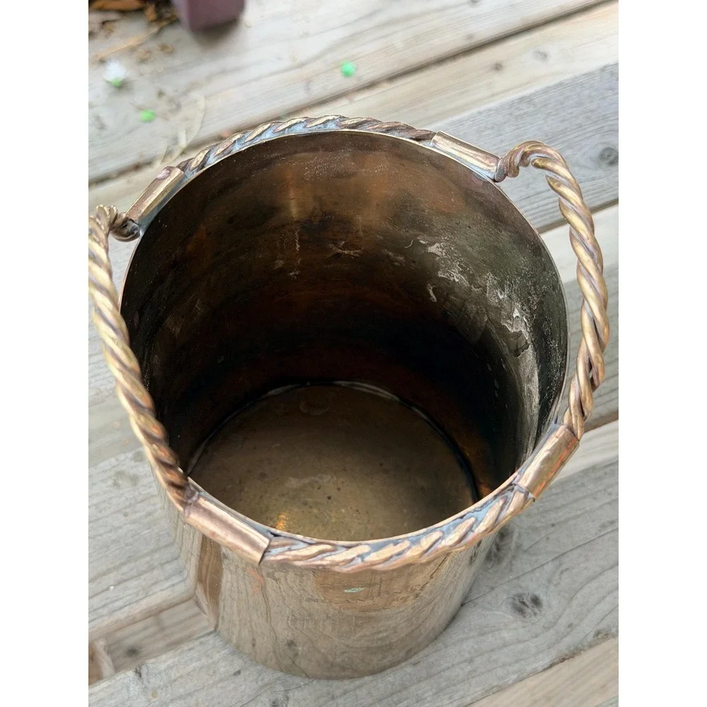 Vintage King Antonio LXVI Brass Vase • Twisted Handle Hacienda Decor (1986)